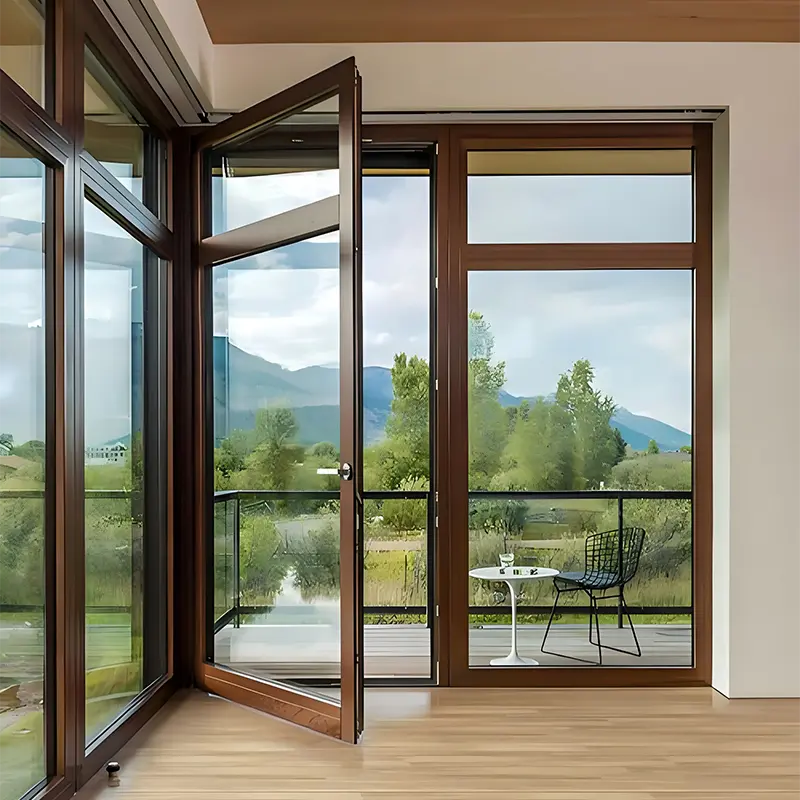 Aluminiozko aleazioko sistemako ateak